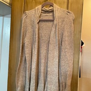 Long wool tan cardigan